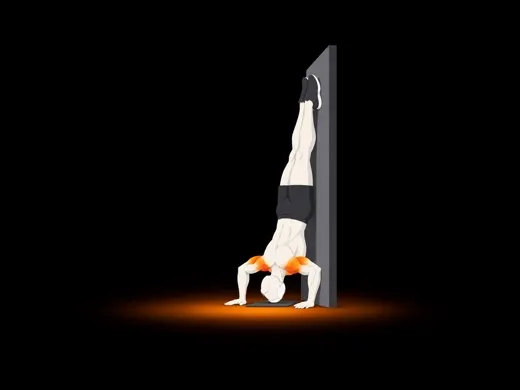 Wall Handstand Push-up illustration